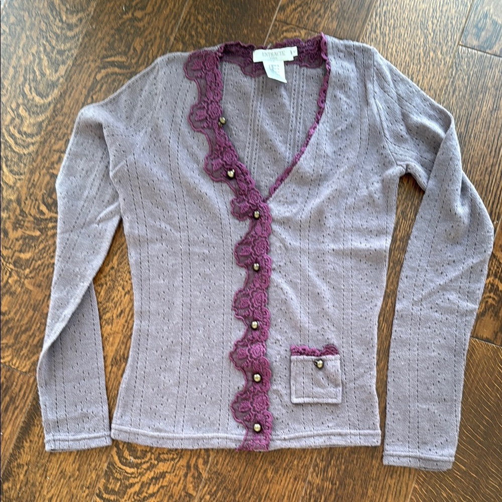 Entracte Paris Pointelle cardigan